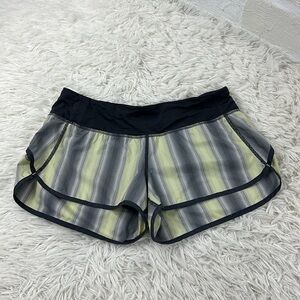 Lululemon Speed Short Coal Citron Ombre (vertical stripes)